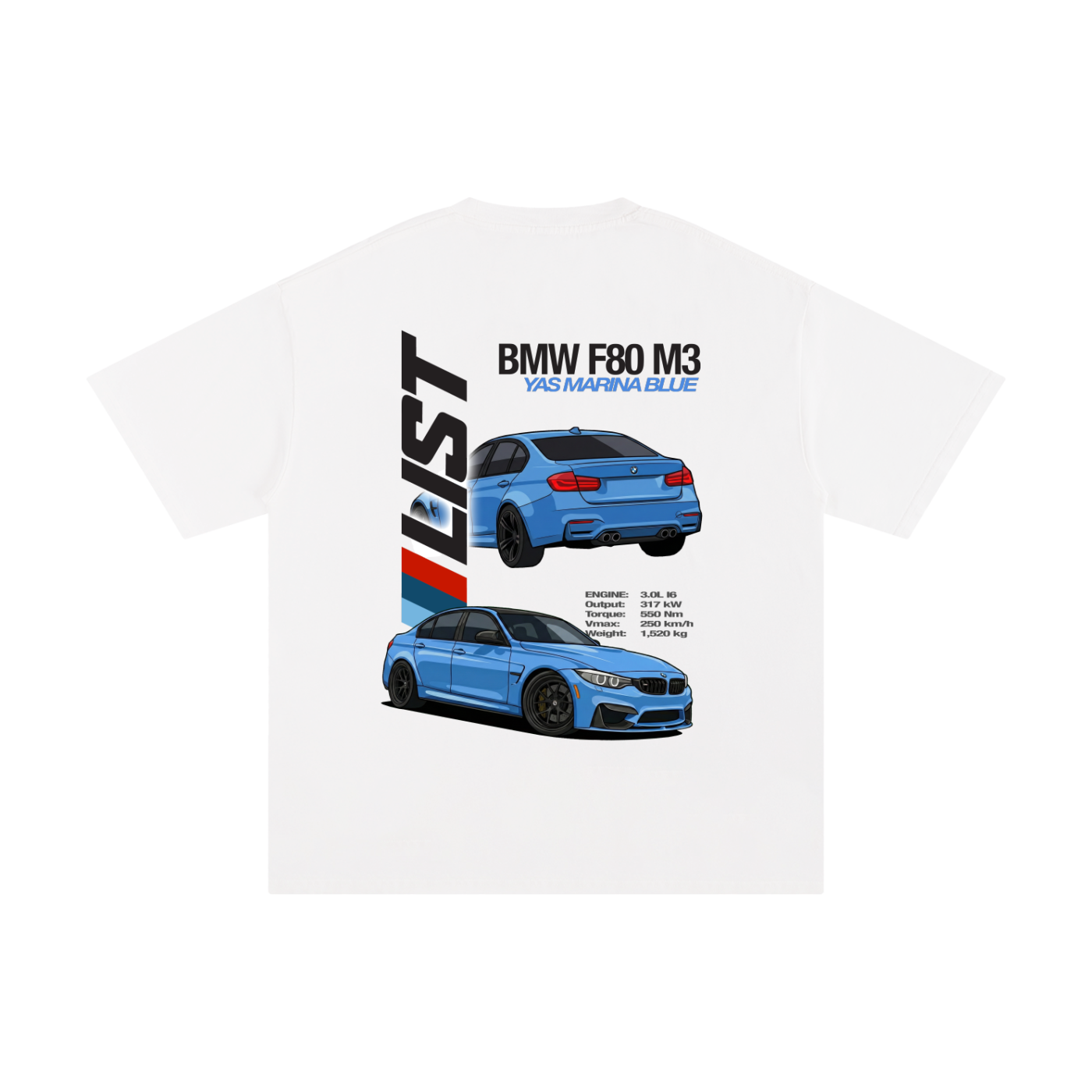 F80 M3 YMB White Tee